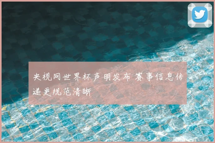 央视网世界杯声明发布 赛事信息传递更规范清晰